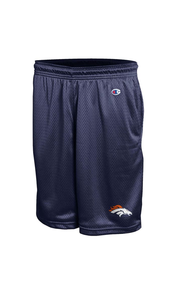 Men's Champion Navy Denver Broncos Classic Mesh Shorts, Alternate, color, Navy