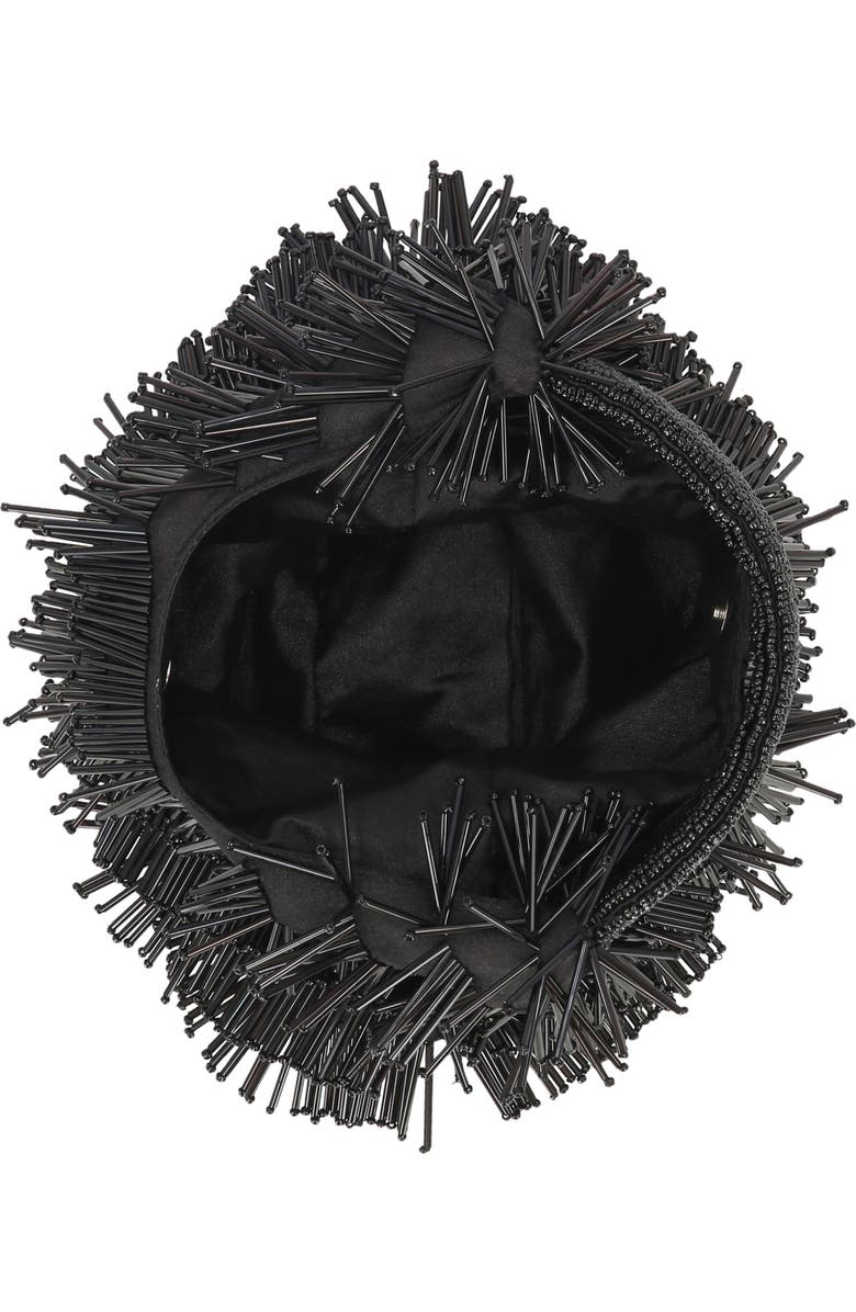 Jessica McClintock Jelena Beaded Hobo Shoulder Bag, Alternate, color, Black