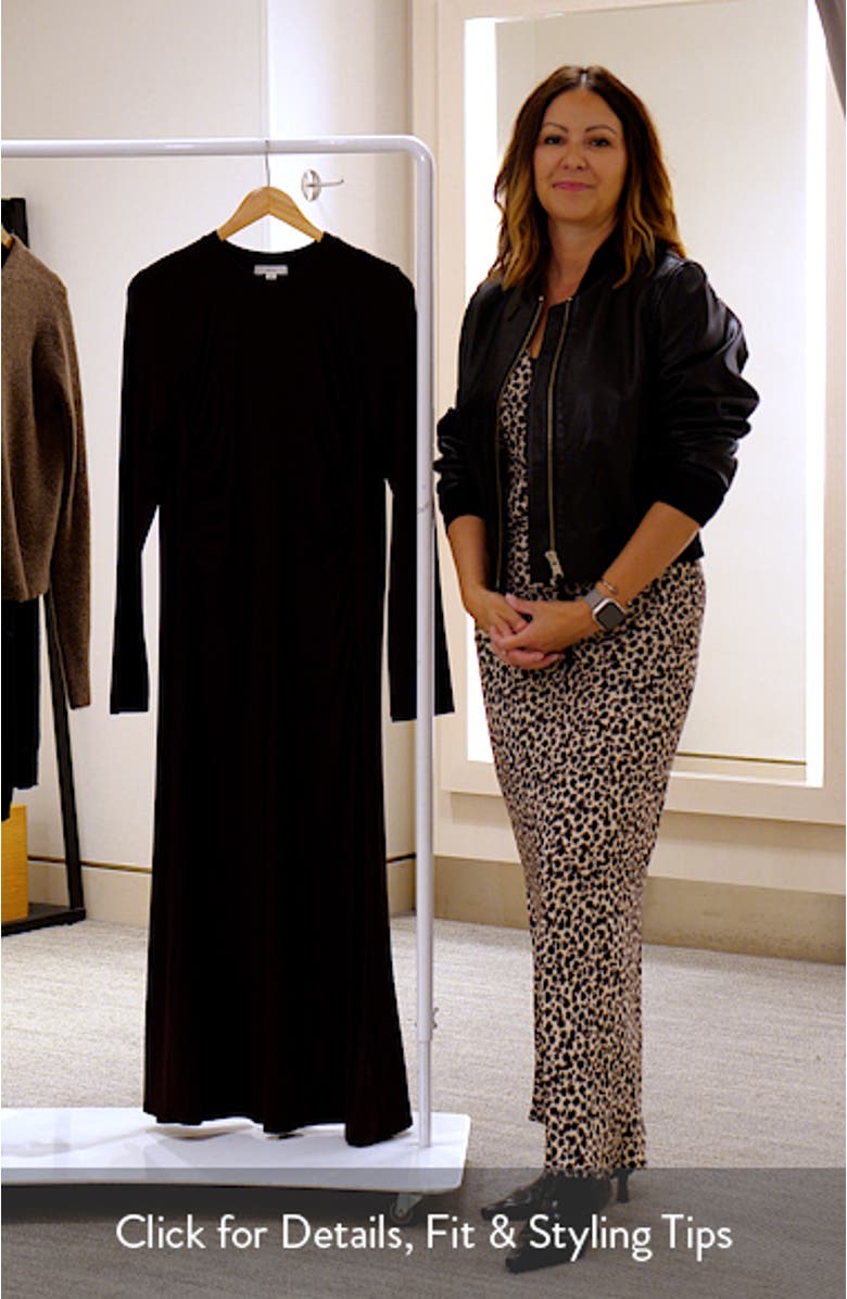 Long Sleeve Ruched Jersey Dress, sales video thumbnail