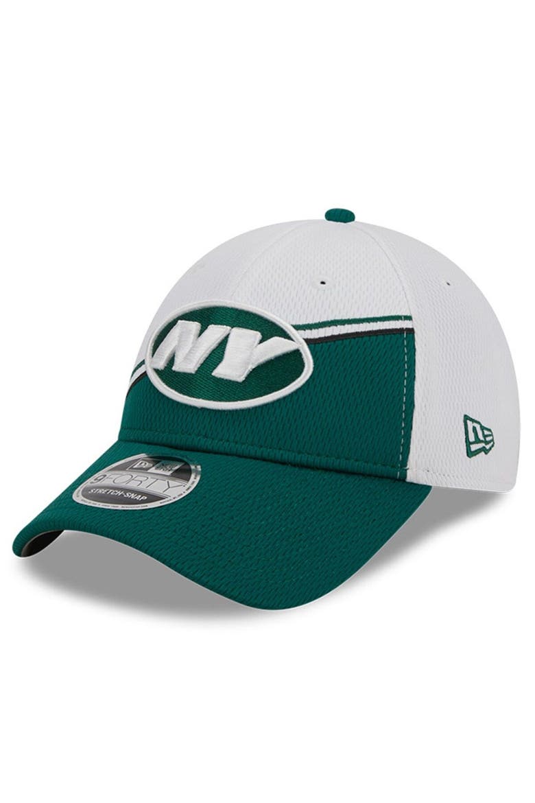 Men's New Era  White/Green New York Jets 2023 Sideline 9FORTY Adjustable Hat, Alternate, color, White