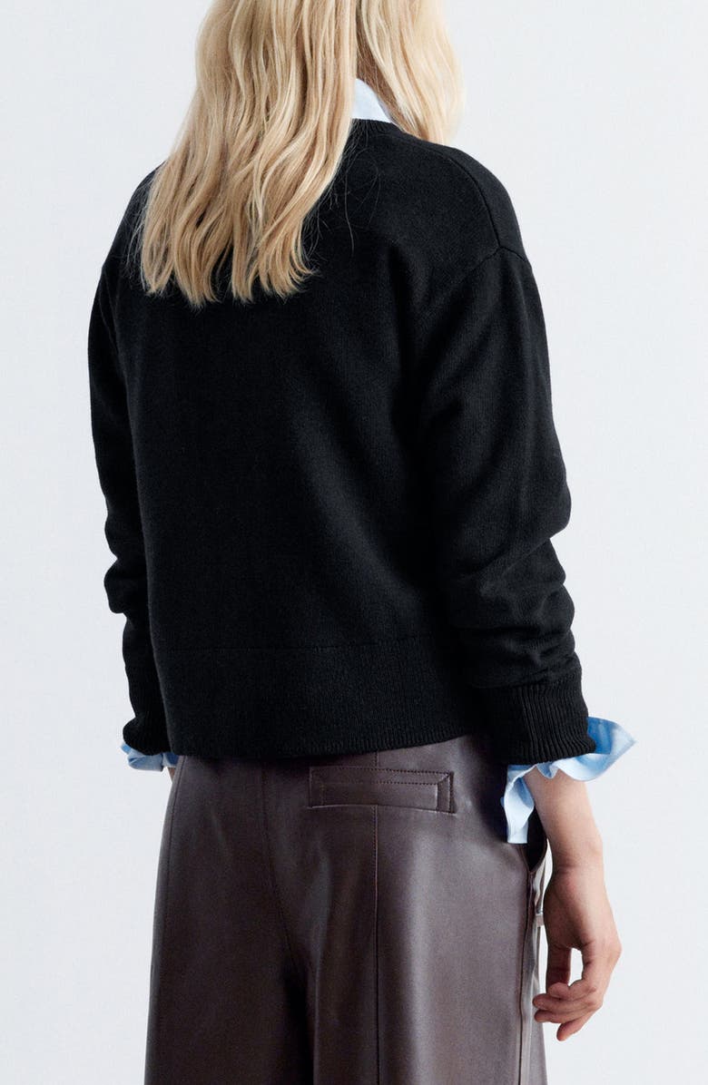 & Other Stories Wool & Cotton Cardigan, Alternate, color, Black