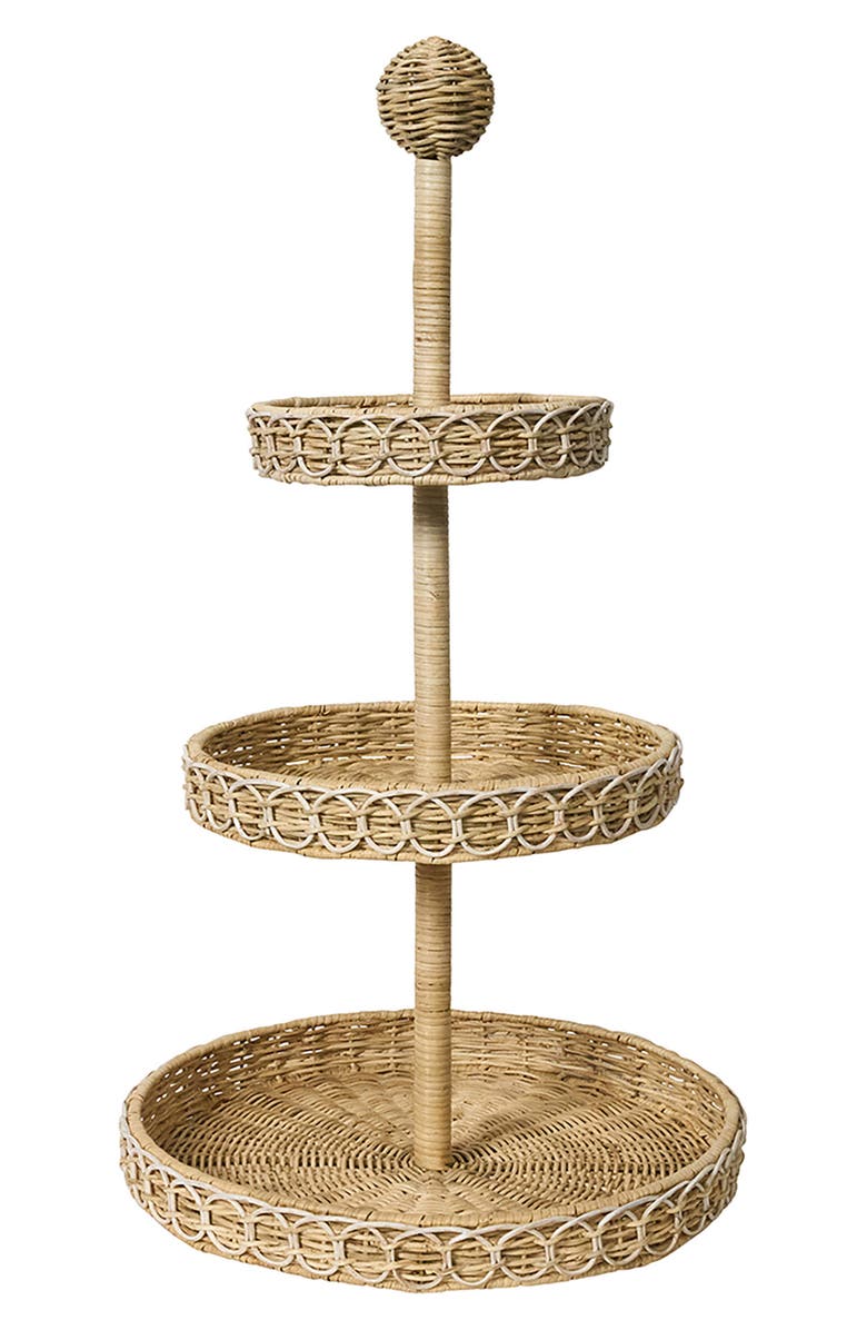 Juliska Provence Rattan 3-Tier Server, Main, color, Whitewash