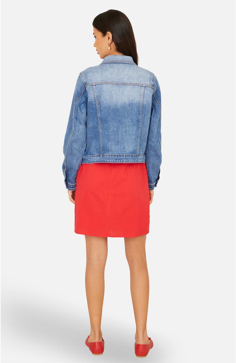 Yumi Stretch Washed Denim Jacket, Alternate, color, Blue