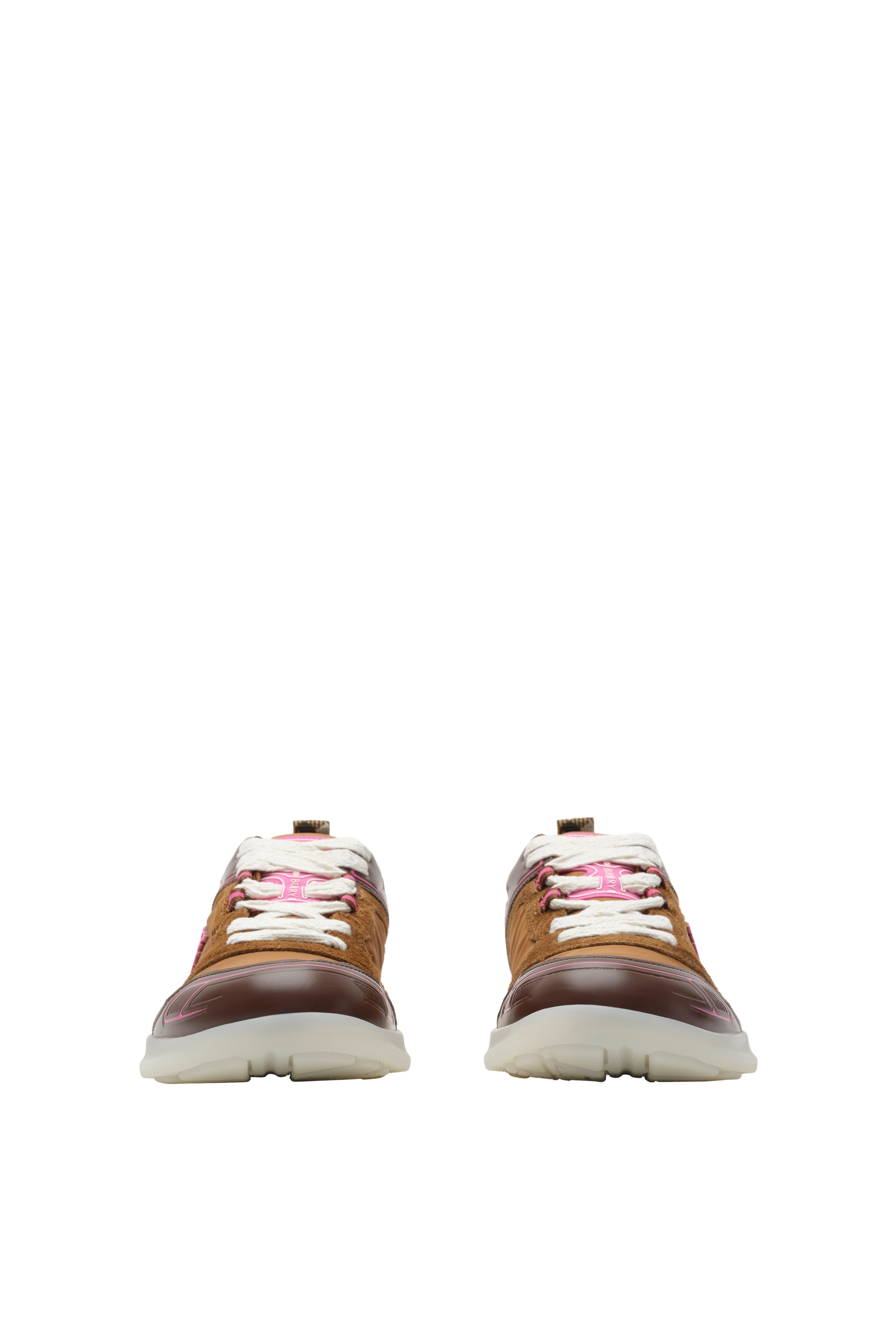 Burberry Check Matrix Sport Sneakers, Alternate, color, Chestnut Brown