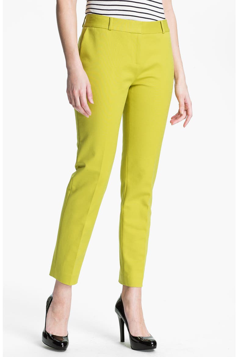 'davis' slim leg crop pants, Main, color, IGUANA