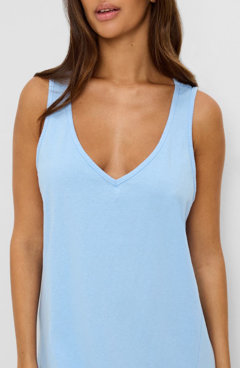 Michael Stars Camilla Cotton Tank Dress, Alternate, color, Sky