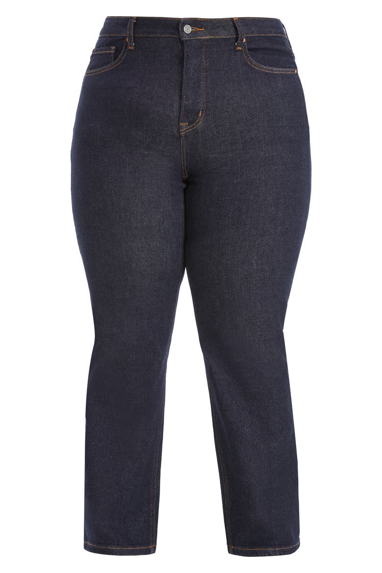 High Waist Straight Leg Jeans, Alternate, color, RINSE WASH