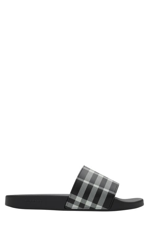 Furley Check Slide Sandal (Men)