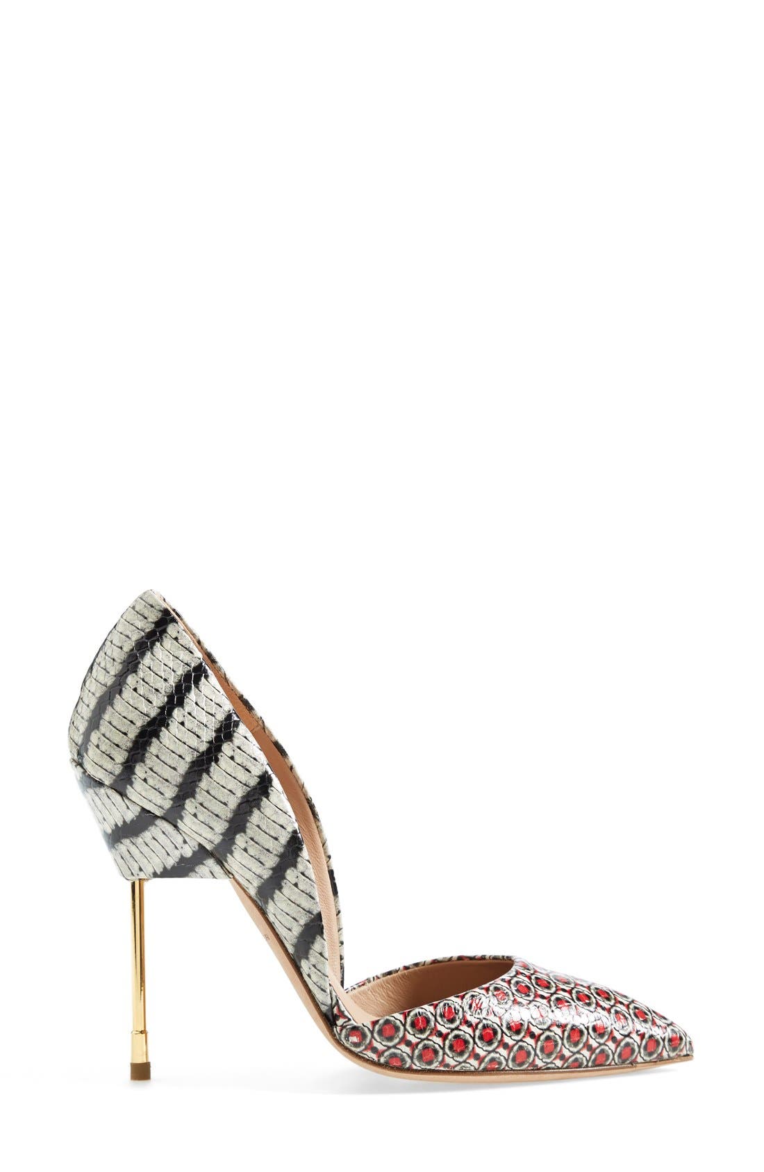 'Bond' d'Orsay Pump, Alternate, color, BLACK/ RED