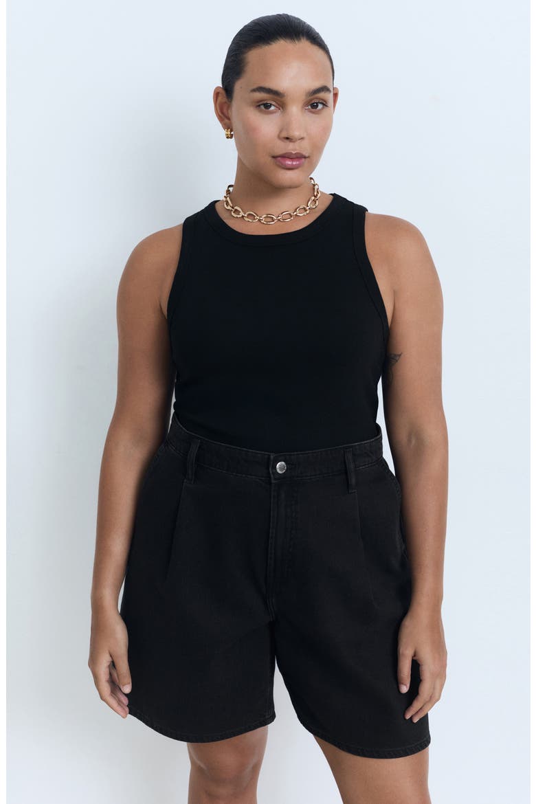 Dart Bermuda Shorts, Alternate, color, BLACK DENIM