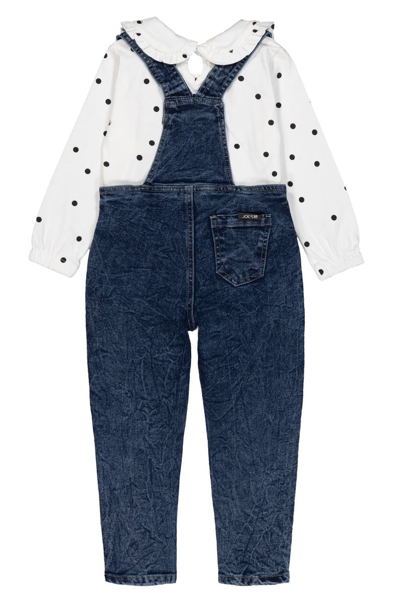 Joe's Jeans Long Sleeve Top & Overalls Set, Alternate, color, Off White
