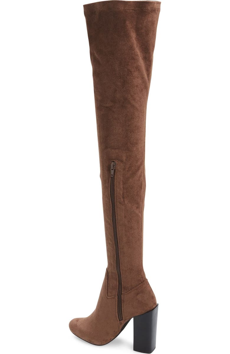 Jeffrey Campbell Jeffrey Campbell 'Perouze' Over the Knee Boot, Alternate, color, Mocha Suede