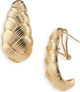 Tasha Textured Scalloped Stud Earrings