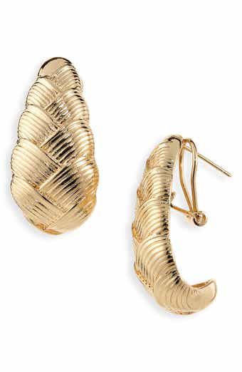 Tasha Textured Scalloped Stud Earrings