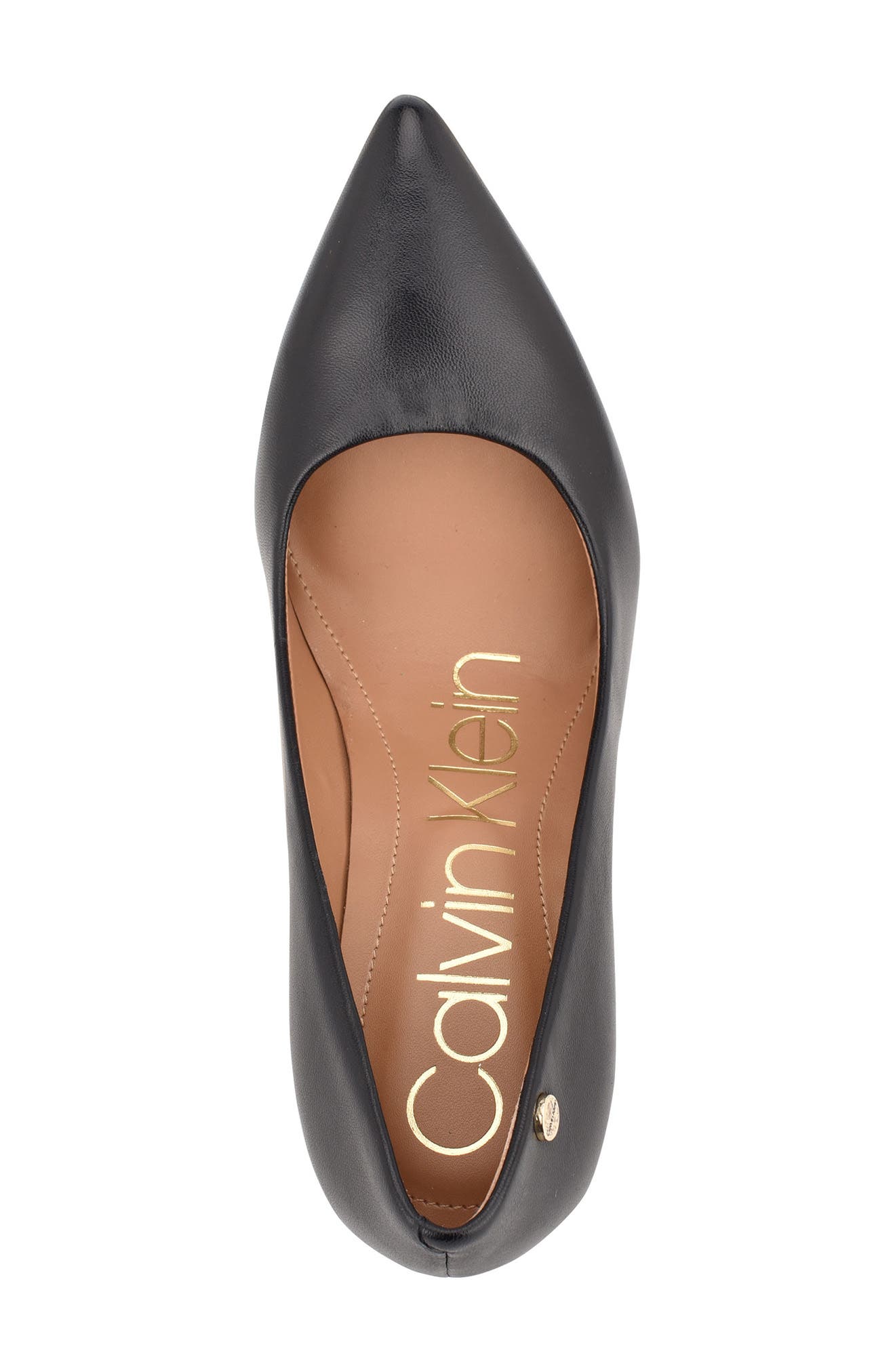 Calvin Klein Brady Pump, Alternate, color, Black Leather