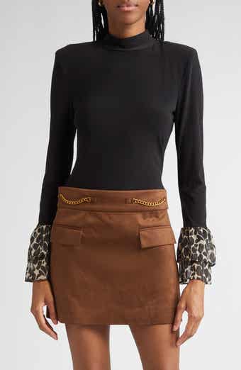 Vickiana Mock Neck Bell Sleeve Top