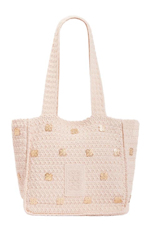 Crochet bag with tassels