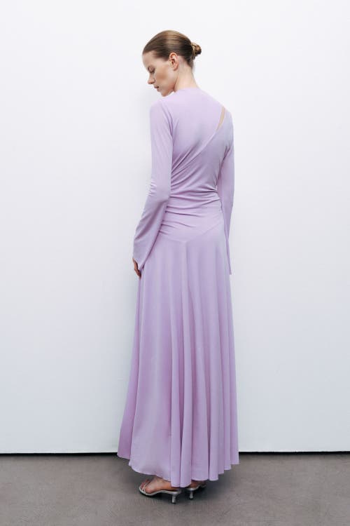 NOCTURNE NOCTURNE LONG SLEEVE MAXI DRESS WITH ACCESSORY DETAIL