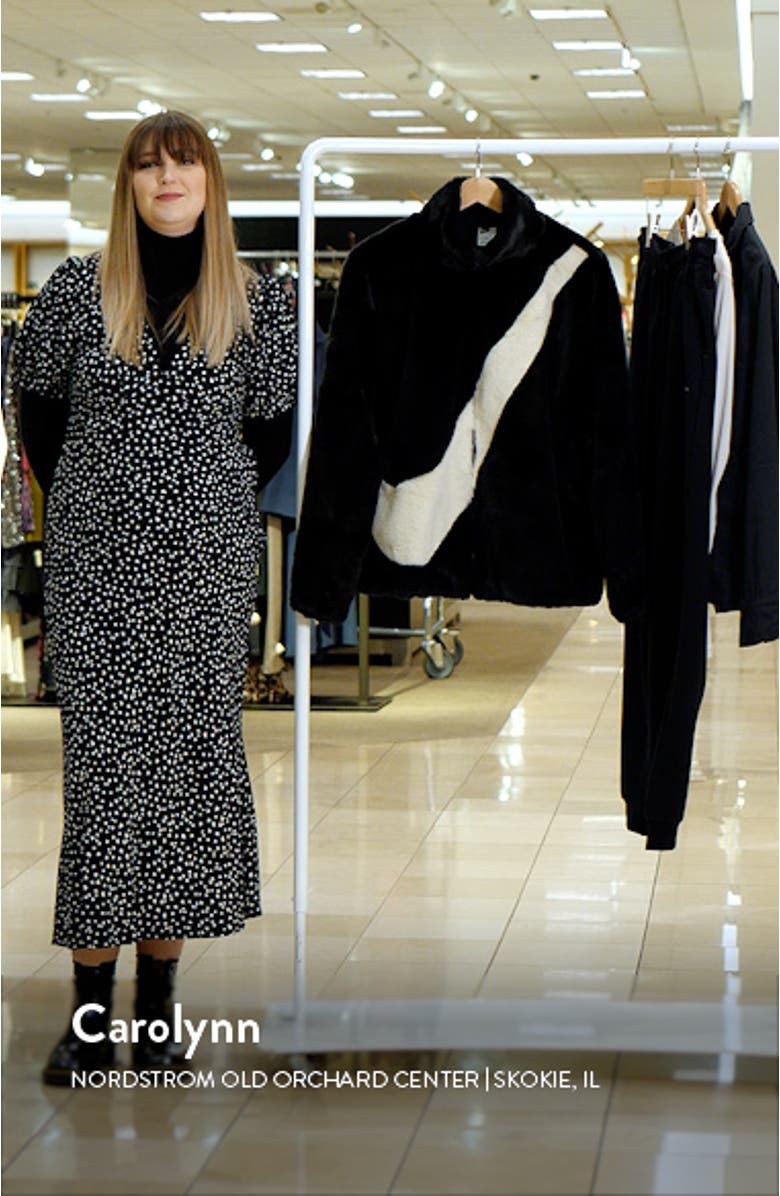 Sportswear Faux Fur Swoosh Jacket, sales video thumbnail