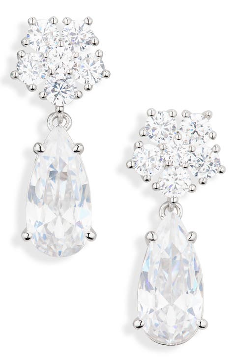 Ella Cubic Zirconia Drop Earrings