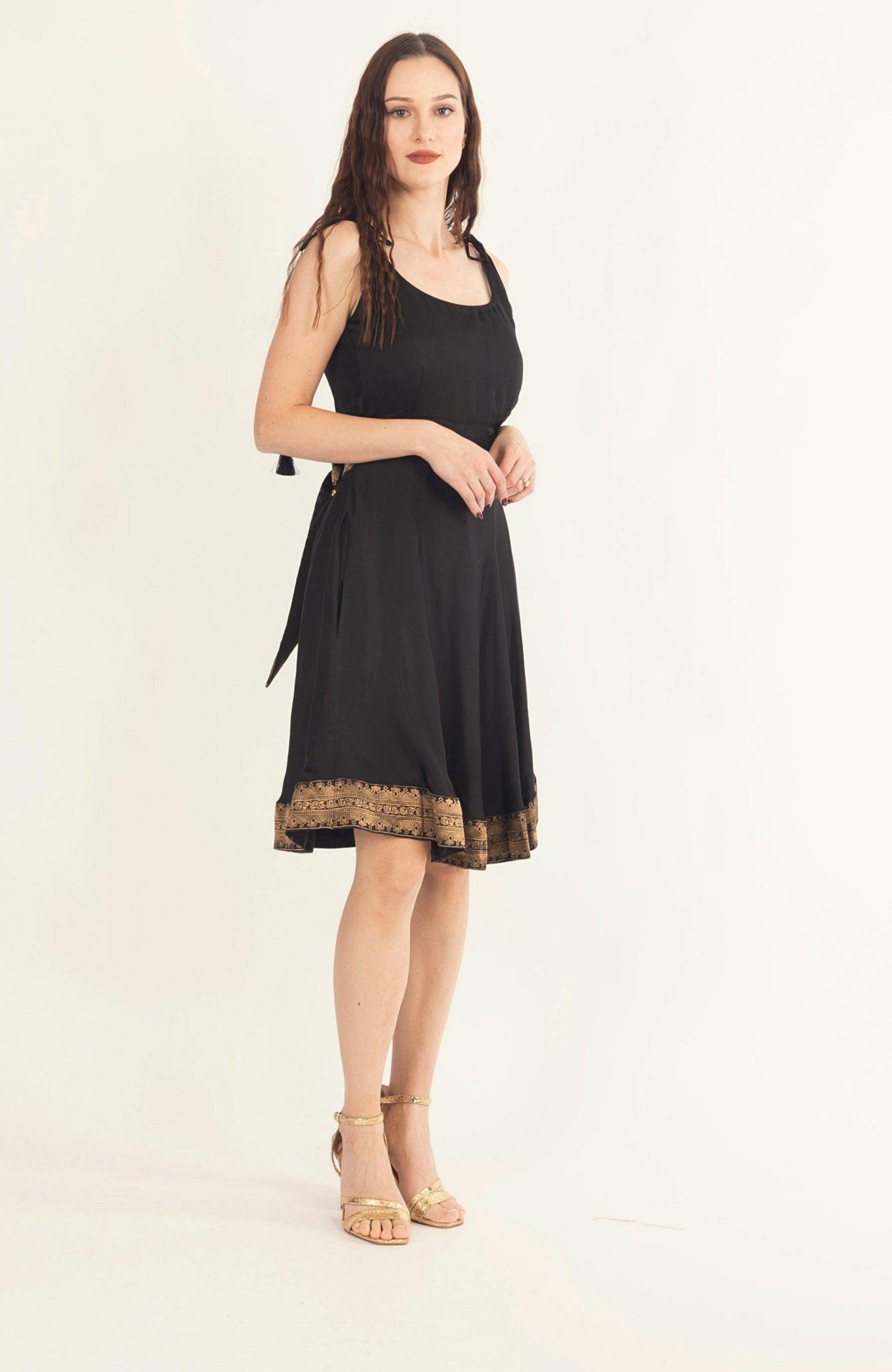 RAAS Zila Mini Dress with Bow Tie (Women) | Nordstrom