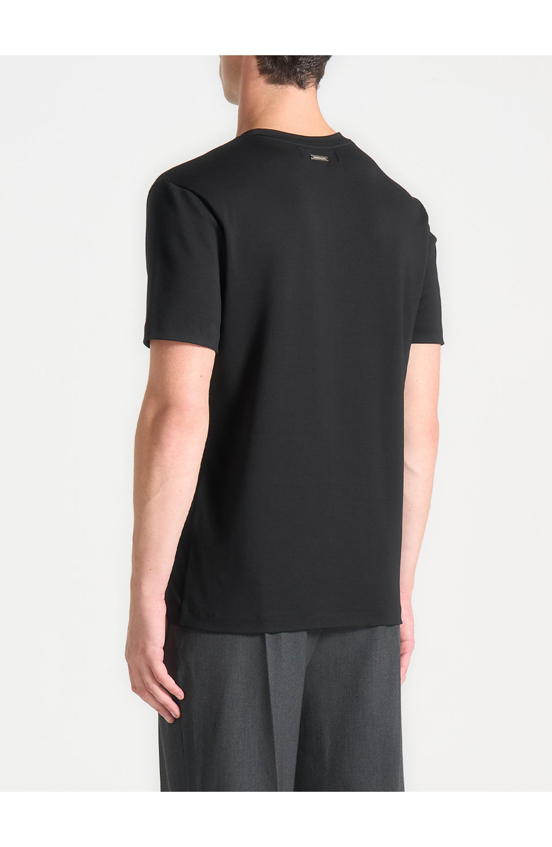 Manière De Voir Regular Fit Cotton T-Shirt with Pintuck, Alternate, color, Black