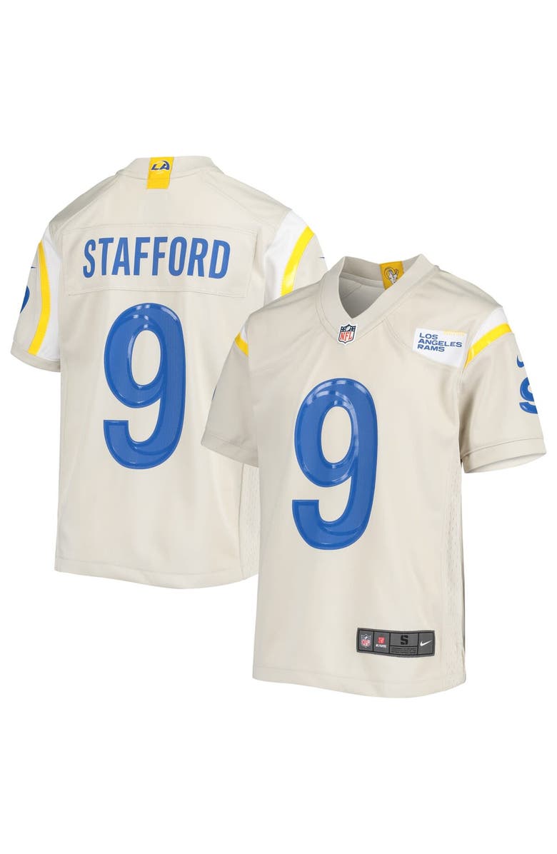 Nike Youth Nike Matthew Stafford Cream Los Angeles Rams Game Jersey, Main, color, Cream