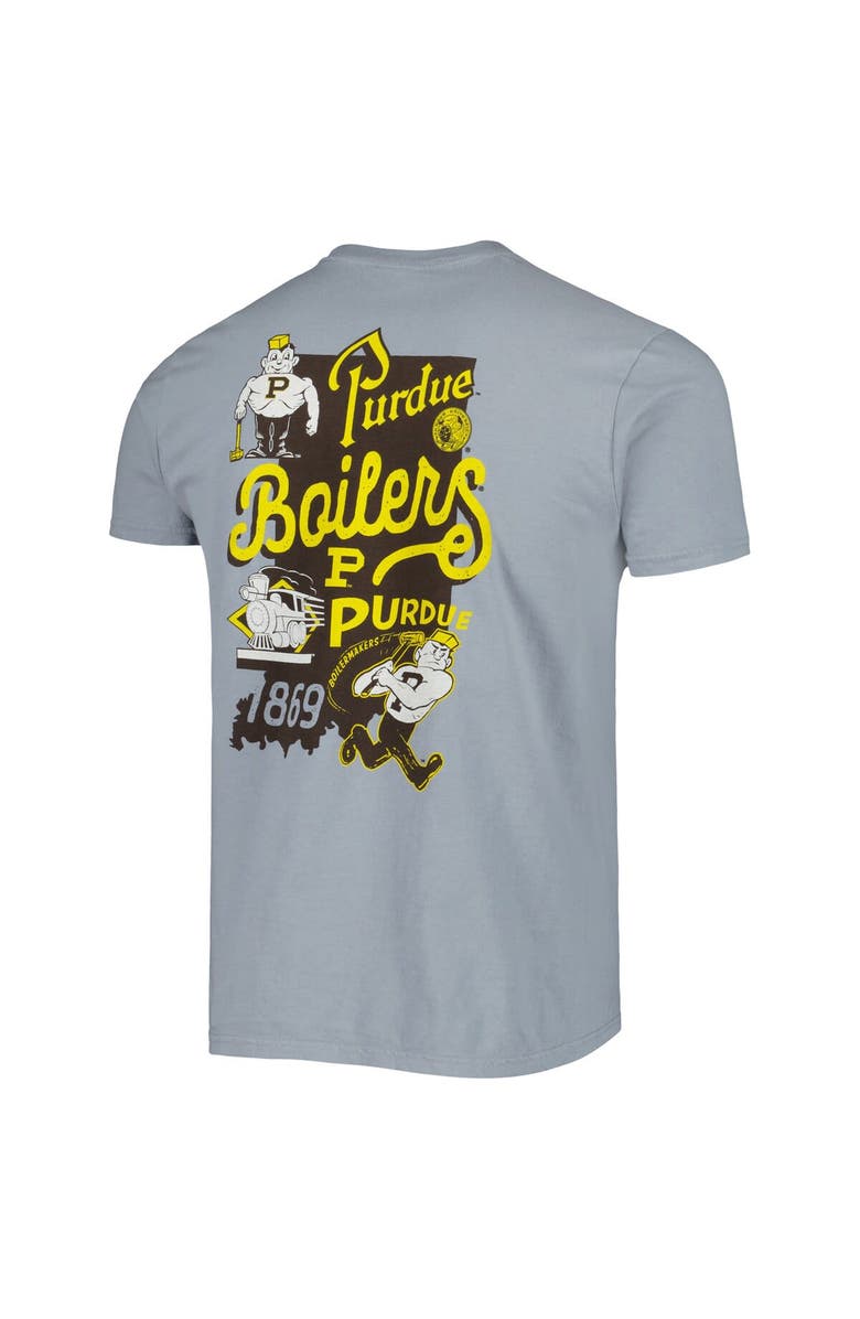 IMAGE ONE Men's Graphite Purdue Boilermakers Vault State Comfort T-Shirt, Alternate, color, Graphite