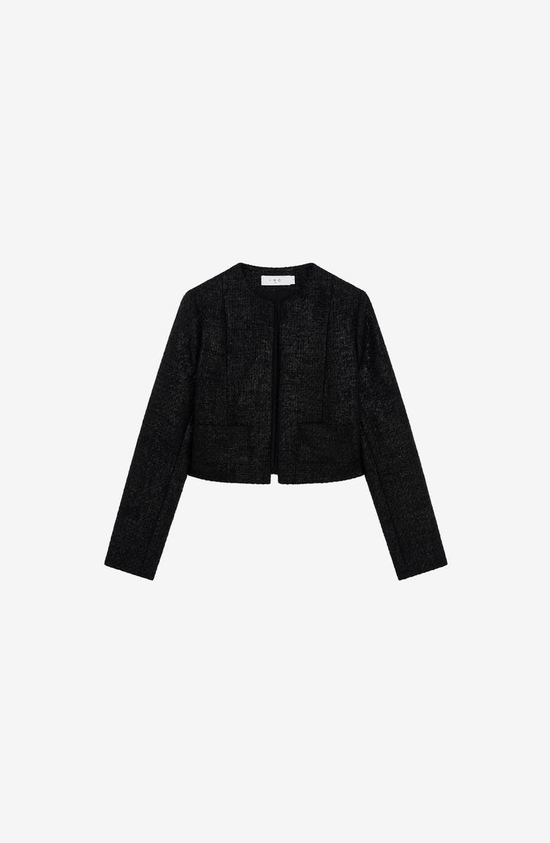 IRO Kylie Jacket, Alternate, color, Shiny Black