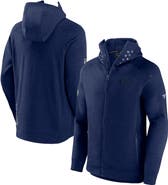 FANATICS Men's Fanatics Branded Heather Navy Nashville Predators Authentic Pro Road Tech Full-Zip Hoodie Jacket