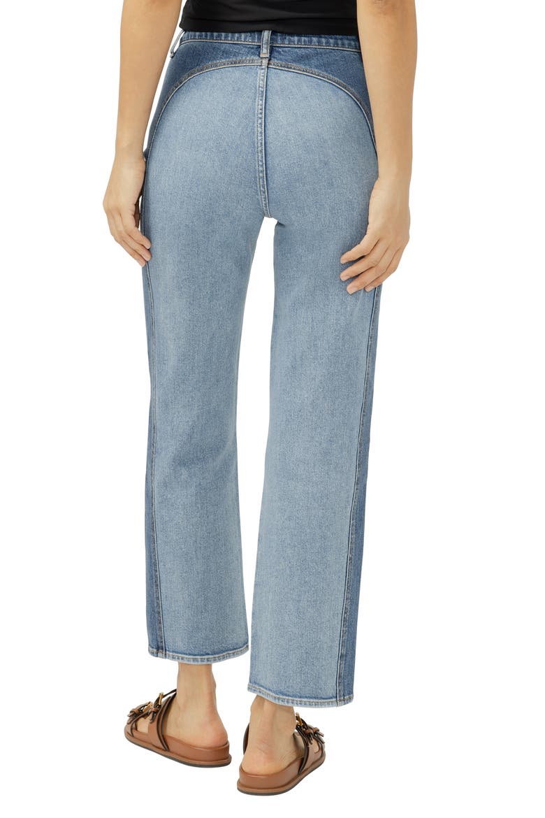 Highly Desirable Western High Waist Ankle Straight Leg Jeans, Alternate, color, GLIMMER