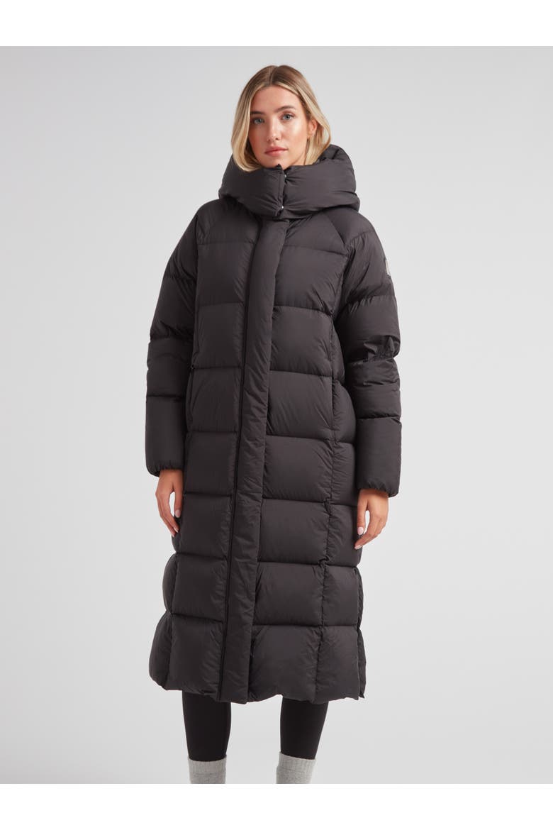 Cloud Ultra Long Puffer Down Coat, Main, color, BLACK/STONE