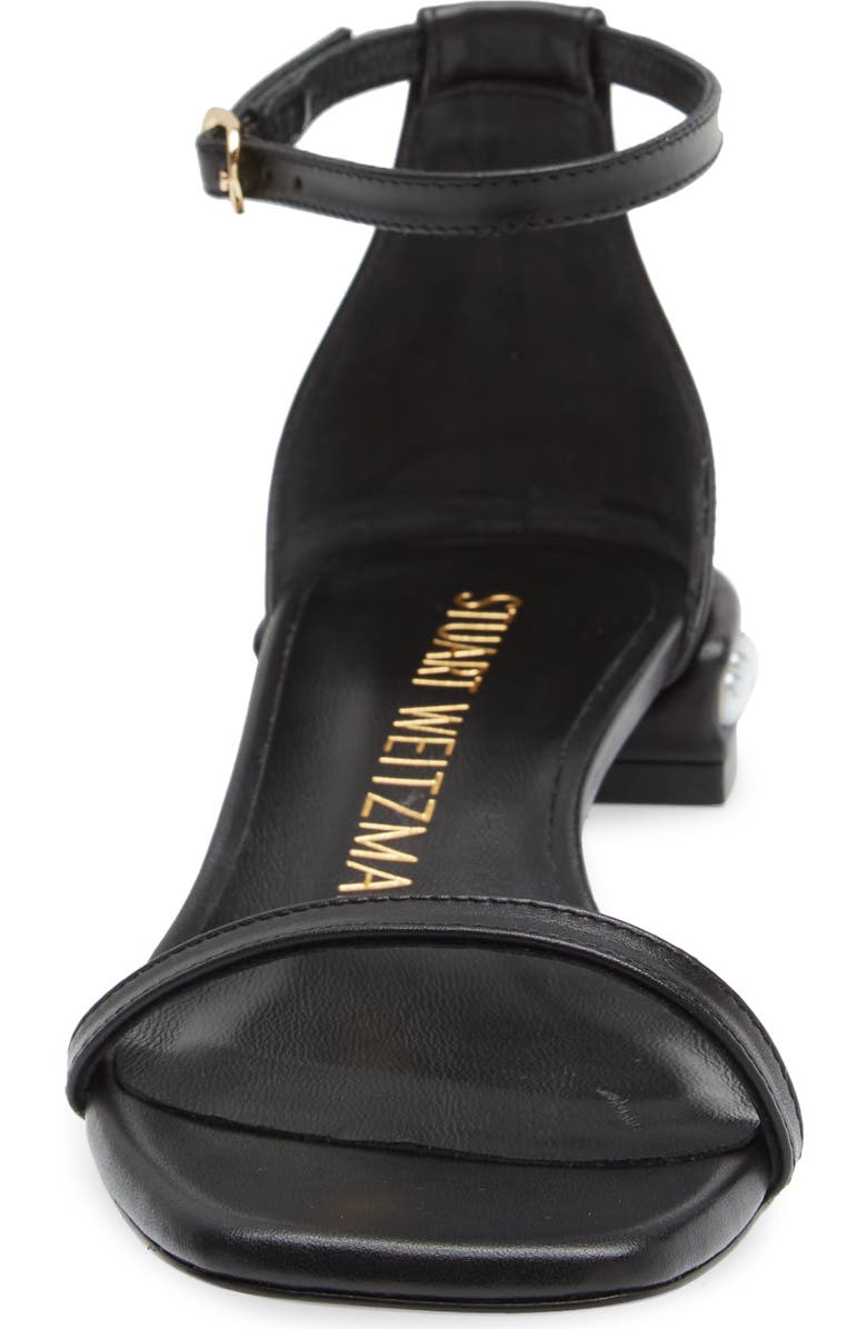 Stuart Weitzman Nudistcurve Imitation Pearl Flat Sandal, Alternate, color,