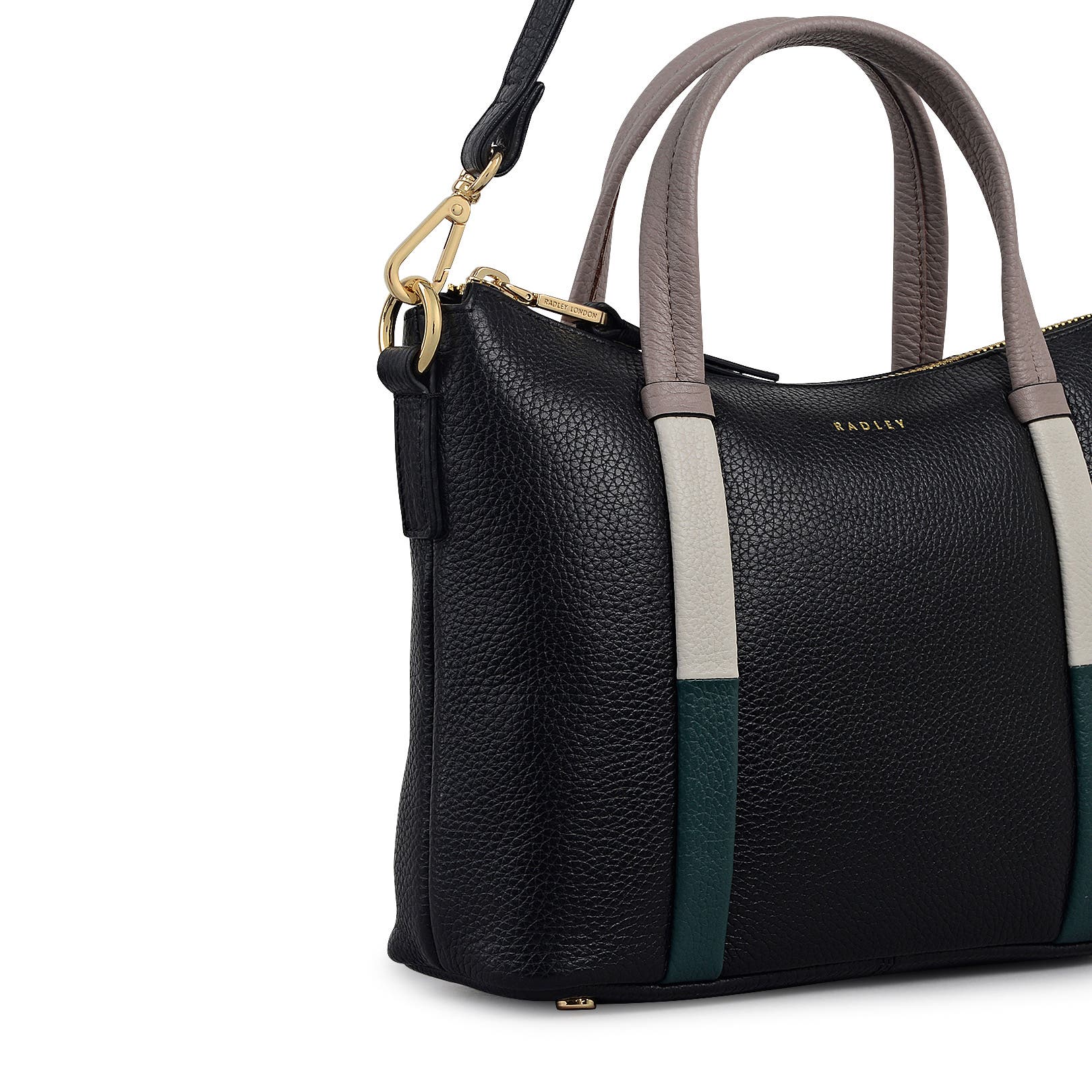 Radley Waterloo Way Small Ziptop Satchel Bag, Alternate, color, Black