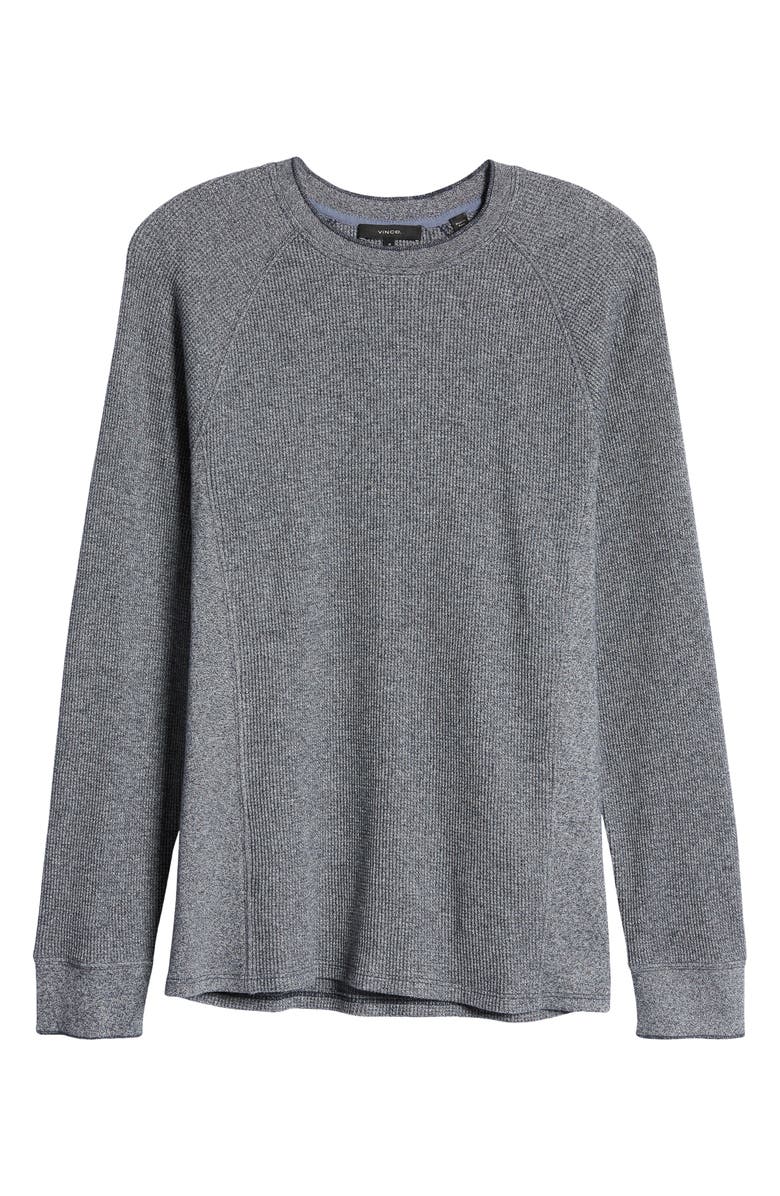 Vince Mouliné Thermal Pima Cotton Long Sleeve Pullover, Alternate, color, 