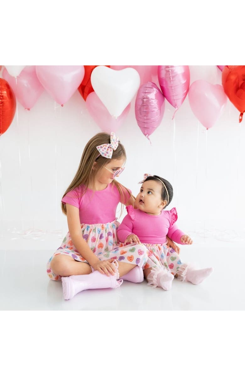 Sweet Wink Candy Hearts Valentine
s Day Tulle Bow Baby Headband, Alternate, color, 