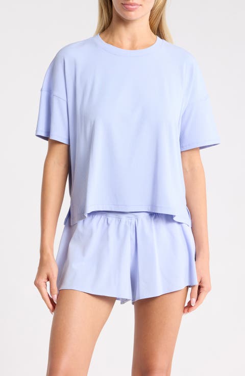 Heavenly Ribbed Deluxe Boxy Crop T-Shirt