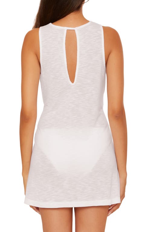 Becca Breezy Basics Tie Waist Cover-up Dress In White