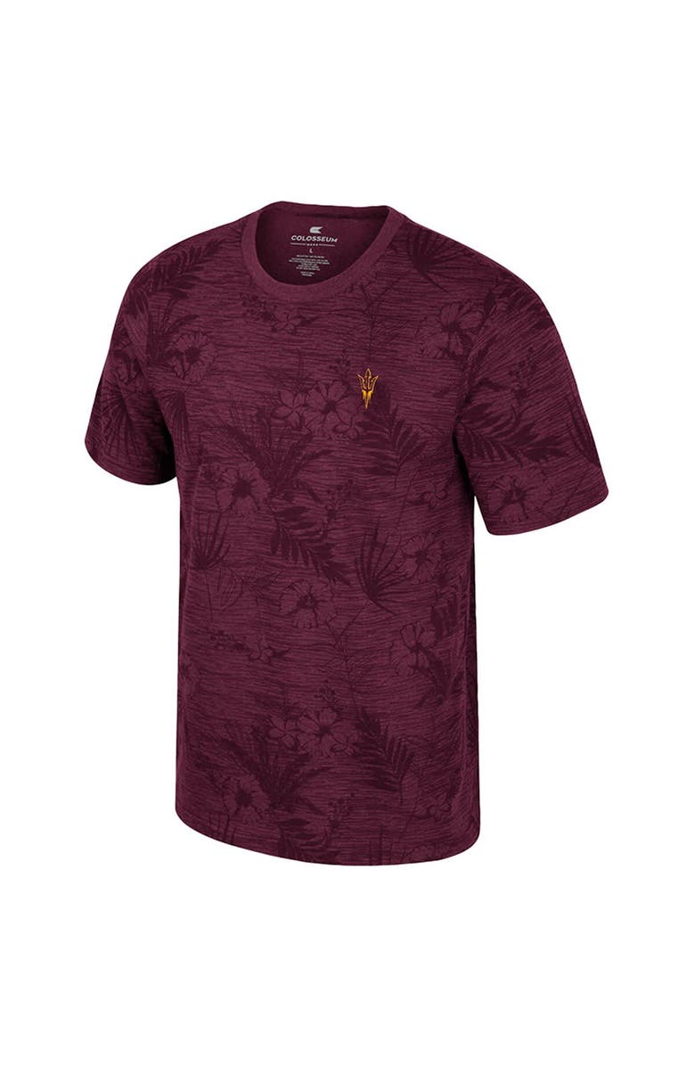 COLOSSEUM Men's Colosseum Maroon Arizona State Sun Devils Floral Printed T-Shirt, Alternate, color,