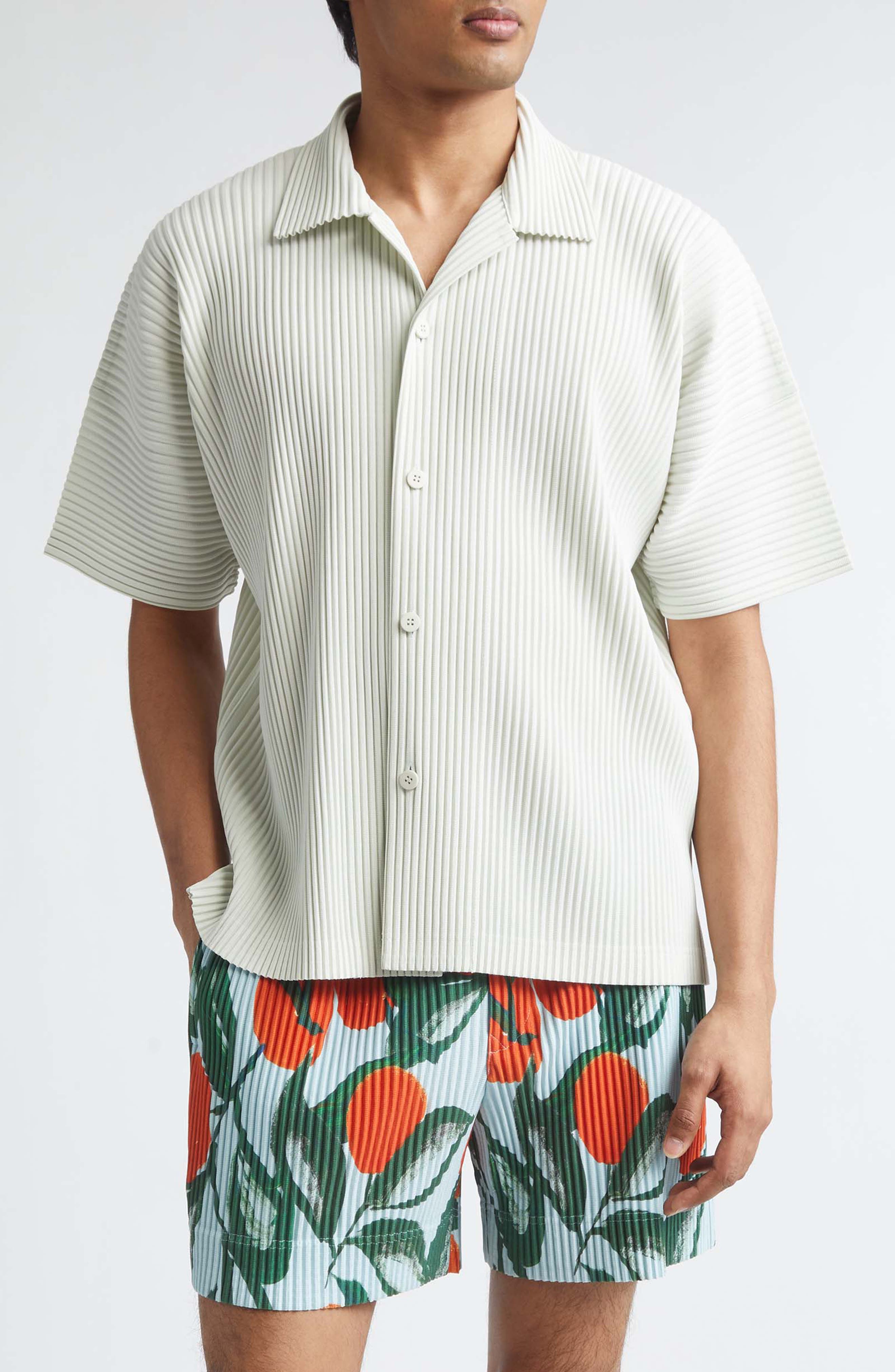 Homme Plissé Issey Miyake Windswept Plaid Pleated Top | Nordstrom