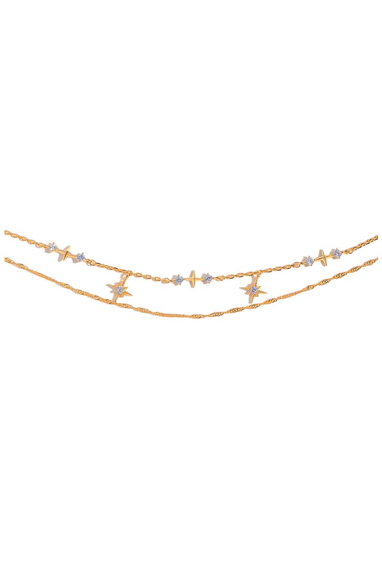 Wandering Stars Anklet, Main, color, GOLD