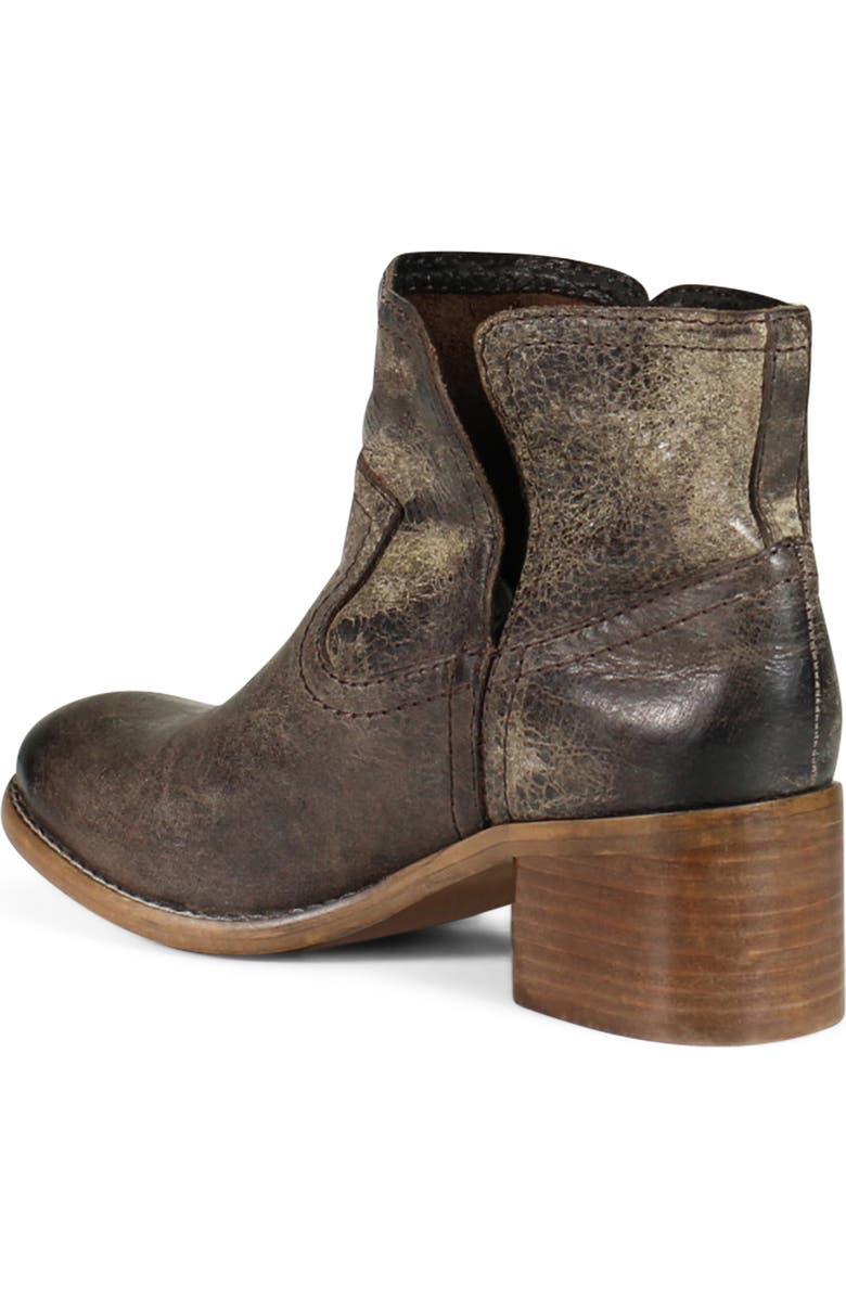 Diba True WALNUT GROVE Distressed Leather Pull-On Western Bootie, Alternate, color, Charcoal