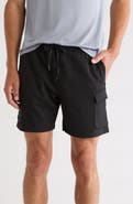 90 DEGREE BY REFLEX James 7-Inch Scuba Knit Cargo Shorts