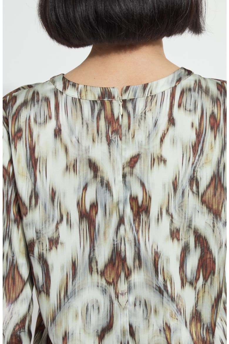 Tanni Crewneck Satin Blouse, Alternate, color, WOODLAND PAISLEY