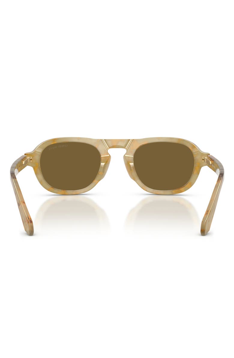 AX Armani Exchange 49mm Pillow Sunglasses, Alternate, color, Yellow Havana / Dark Brown