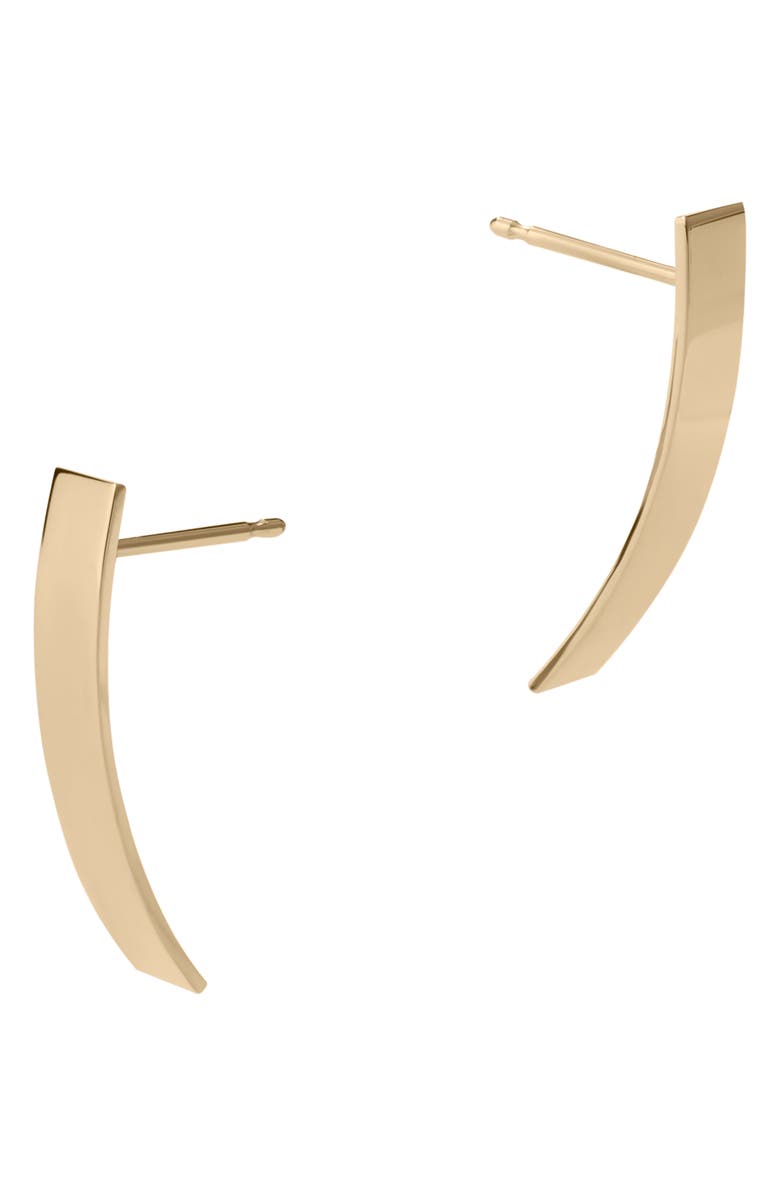 LANA 14K Gold Curved Tag Drop Earrings, Alternate, color,