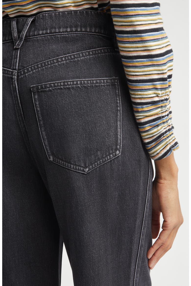 Kasey Wide Leg Jeans, Alternate, color, WASHED ONYX