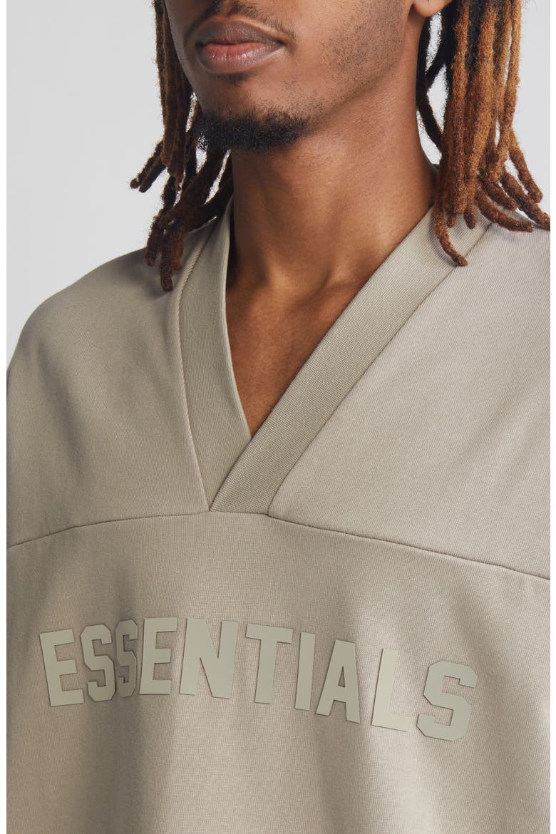 Football Oversize V-Neck Cotton Graphic T-Shirt, Alternate, color, SEAL