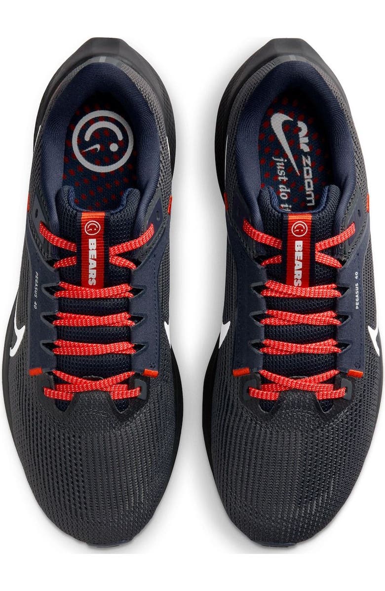 Nike Unisex Nike Anthracite Chicago Bears Zoom Pegasus 40 Running Shoe, Alternate, color, Anthracite