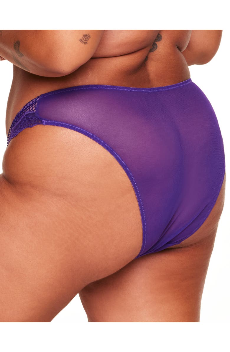 Adore Me Rubie Brazilian Panties, Alternate, color, Dark Purple